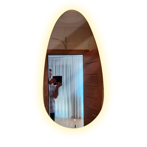 Espejo Oval Grande Sin Marco Cuerpo Entero Led 160x50cm ESPEJO OVAL LED-M-06 160X50