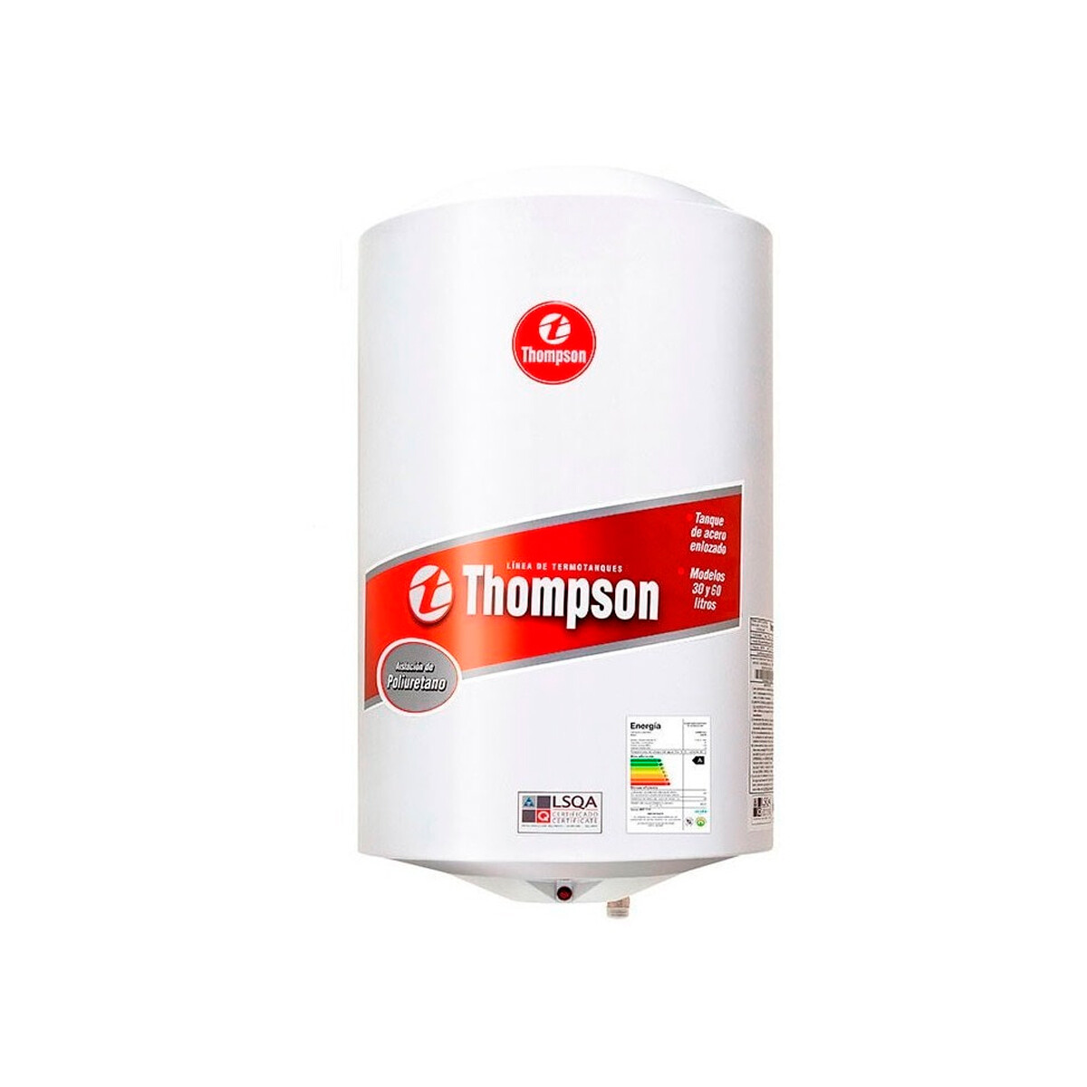 Termotanque THOMPSON Calefón 60L Tanque de Acero 