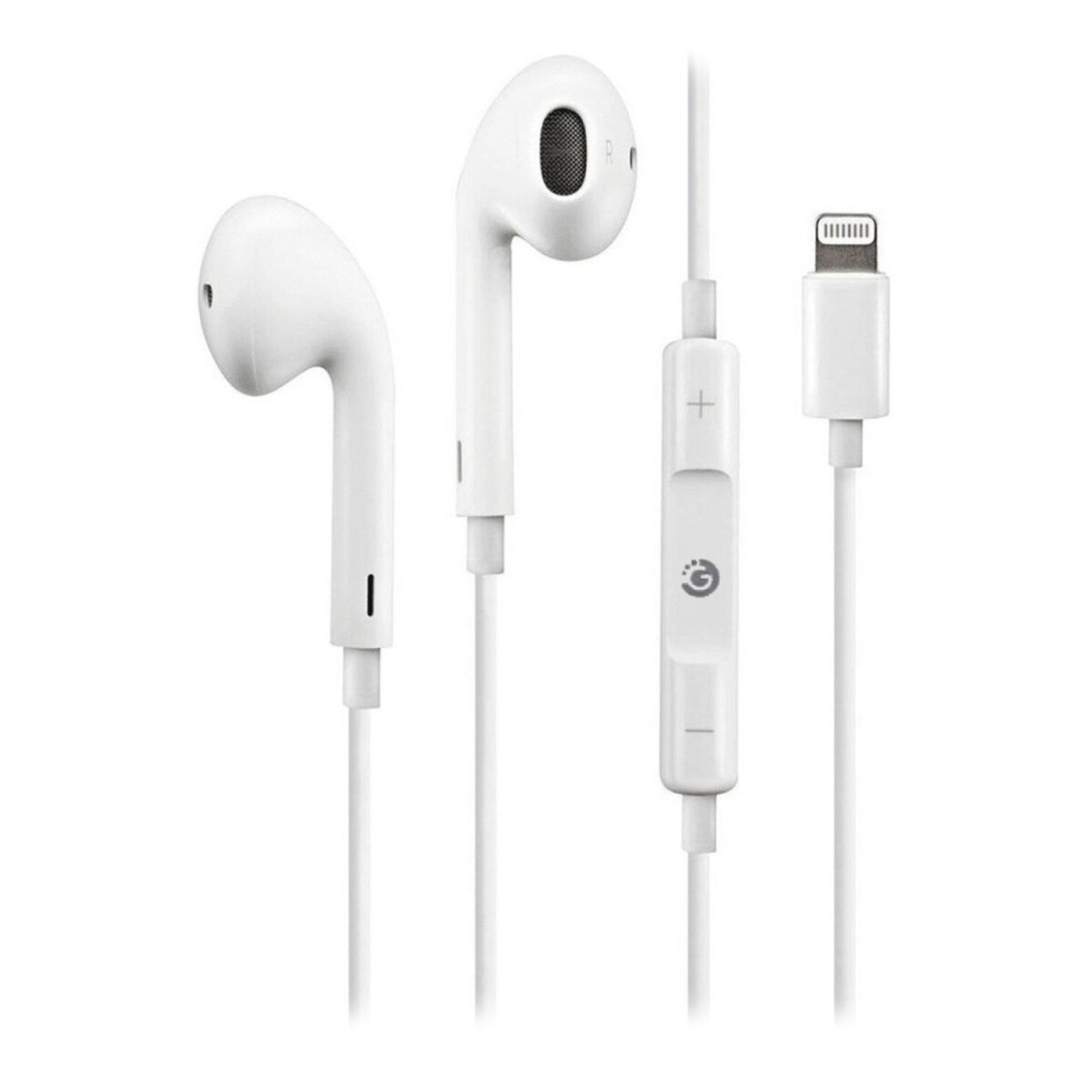 Auriculares Compatible Iphone Goldtech Manos Libres Cableado - Variante Color Blanco 
