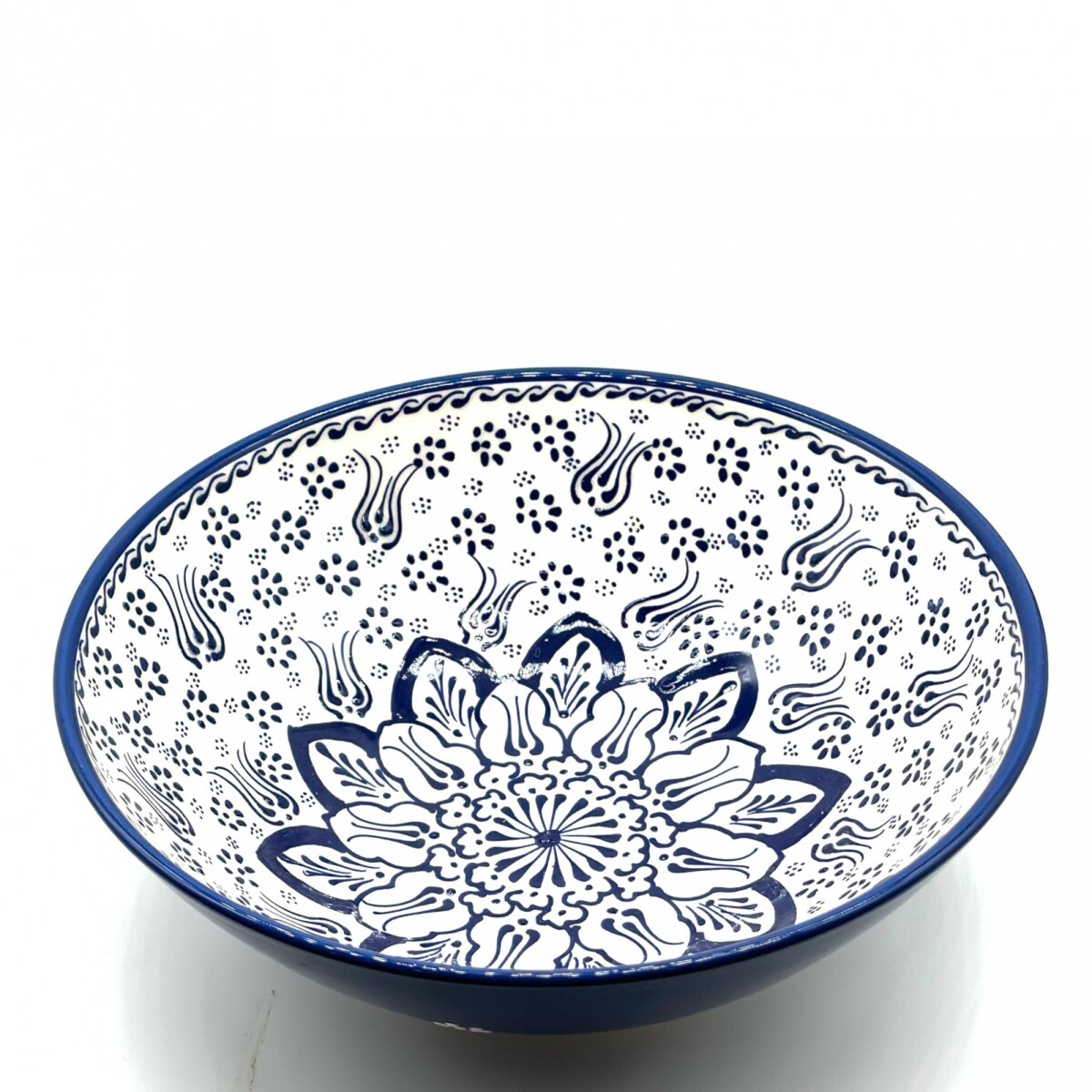 Bowl de cerámica pintado 30 cm - Azul 