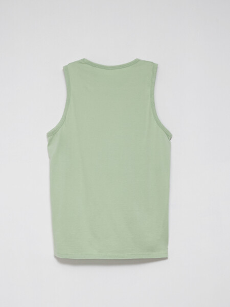 Remera sin manga lavada Verde