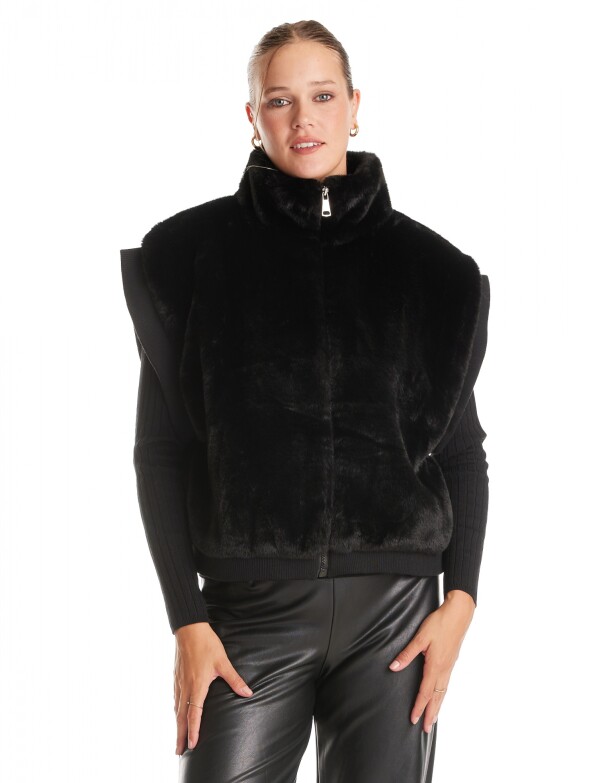 Chaleco Faux Fur NEGRO