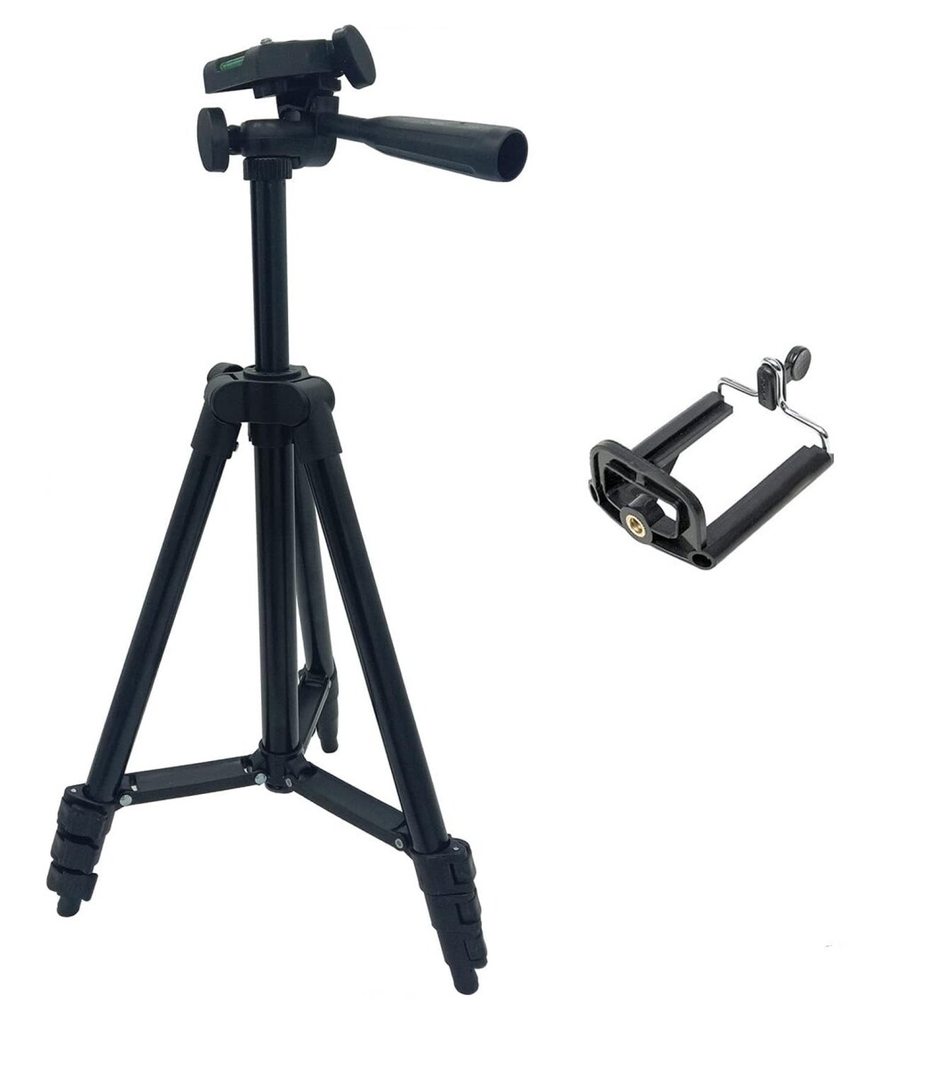 Tripode Profesional Celular 360° Pies De Goma + Estuche - Variante Color Negro 