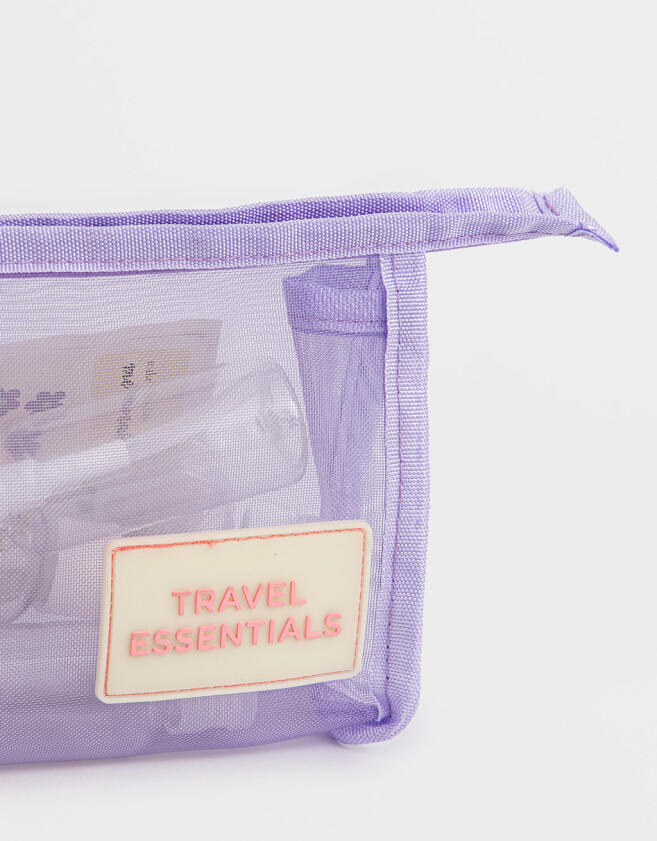 Set de Viaje Liso Set De Botellas De Viaje En Bolsa - Violeta Lila