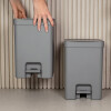Papelera 12L Gris