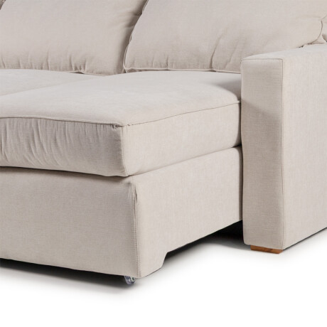 Sofá Austin (Retráctil) - Tela Microfibra - 3 módulos AA-10 (Beige)