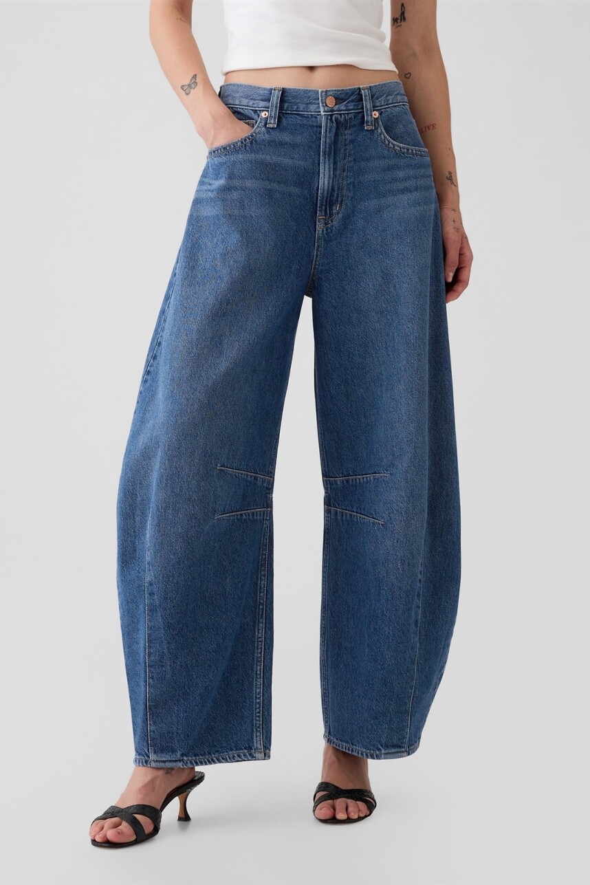 Jean Horseshoe Mujer Dark Indigo