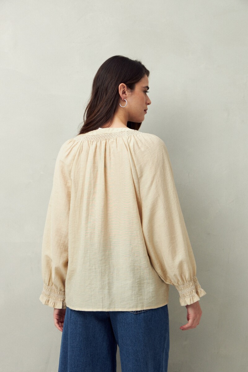 CAMISA HIDAYA Almendra