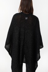 Ruana Eterea Negro Lurex/Plateado