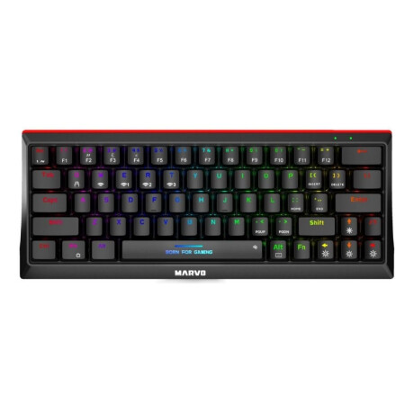 Teclado Gaming Marvo Mecánico Kg962w 60% Sw Blue Sp Black