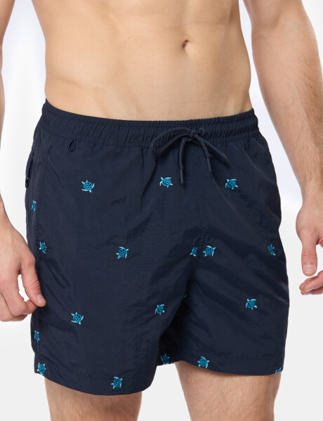 SHOR DE BAÑO BORDADO Azul