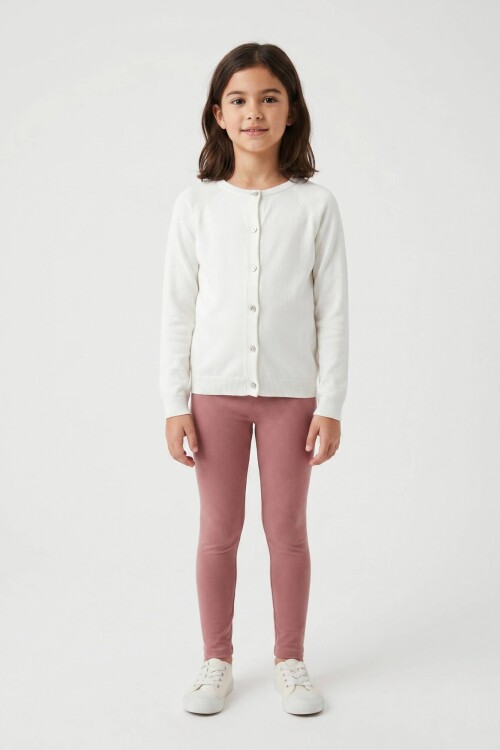 Cardigan tejido liso CRUDO
