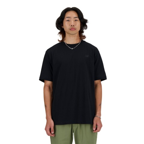Remera New Balance de Hombre - Athletics Cotton - MT41533BK BLACK