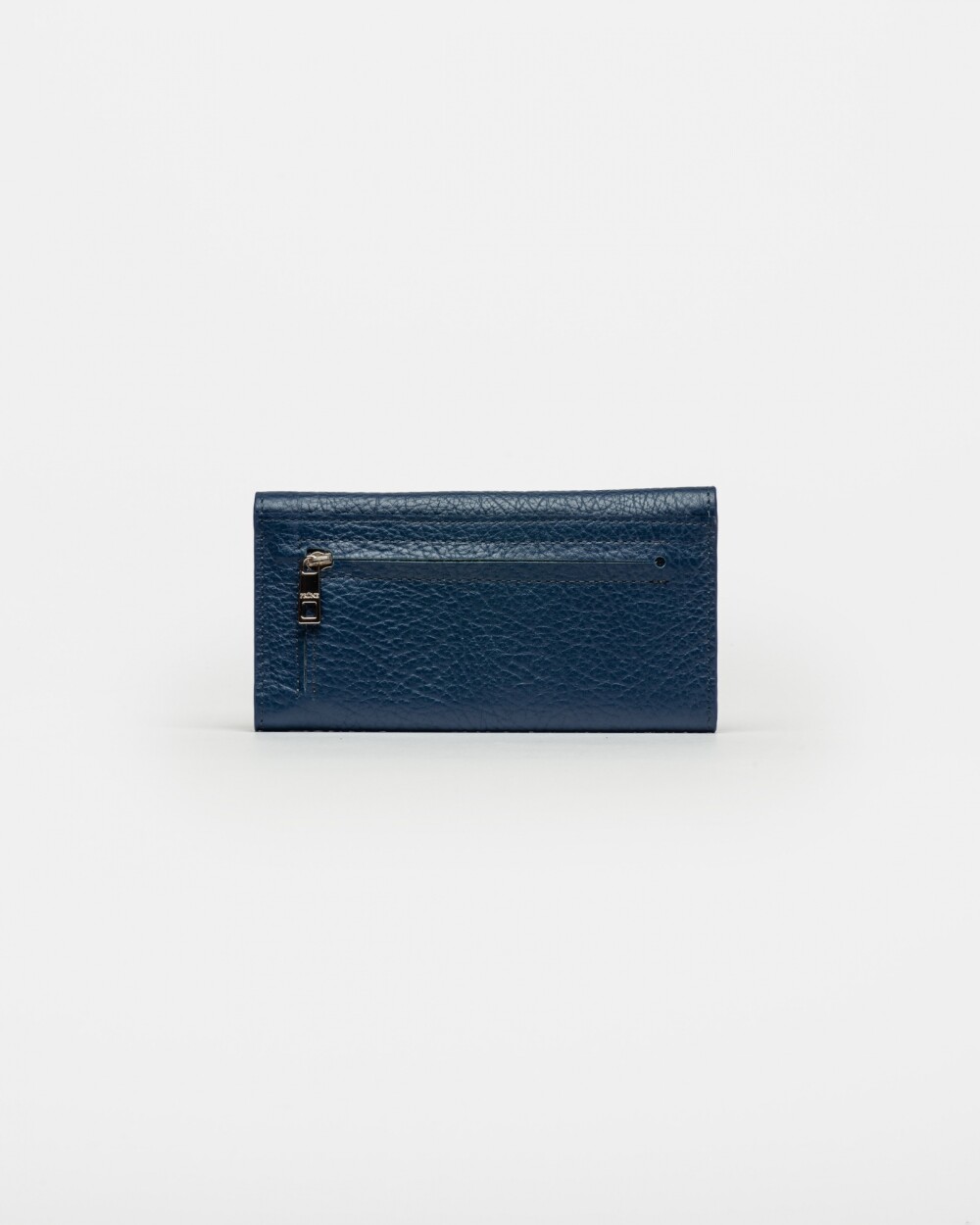Billetera Cataluña En Cuero Graneado Azul