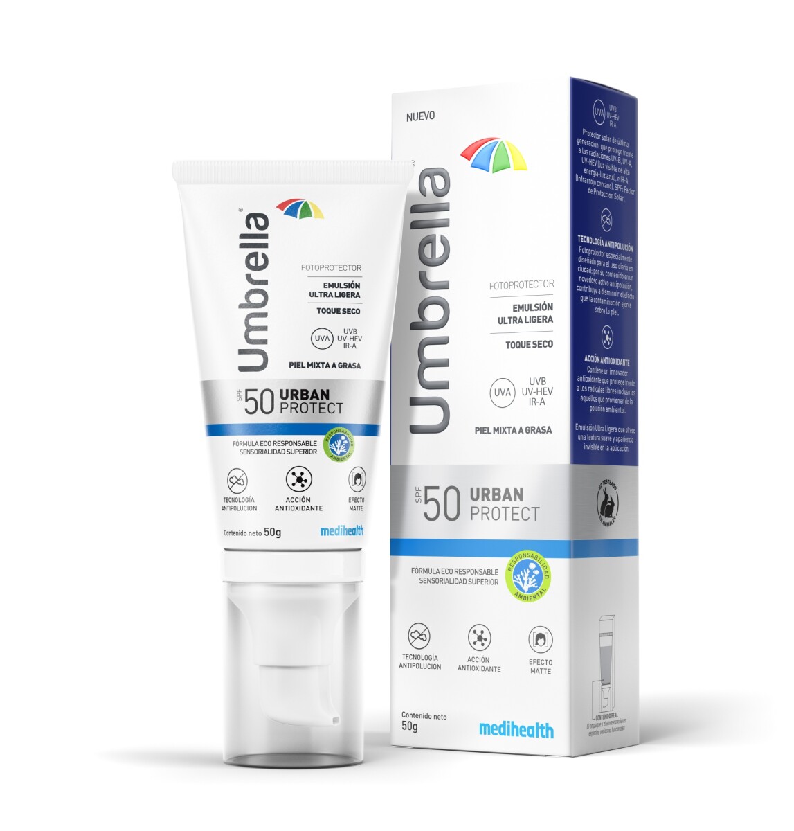 Protector Solar Umbrella Urban Spf 50+. 50 Grs. 