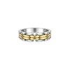 Anillo Labrado - Plata y Oro- Sin Piedra-AN5979 sinpiedra