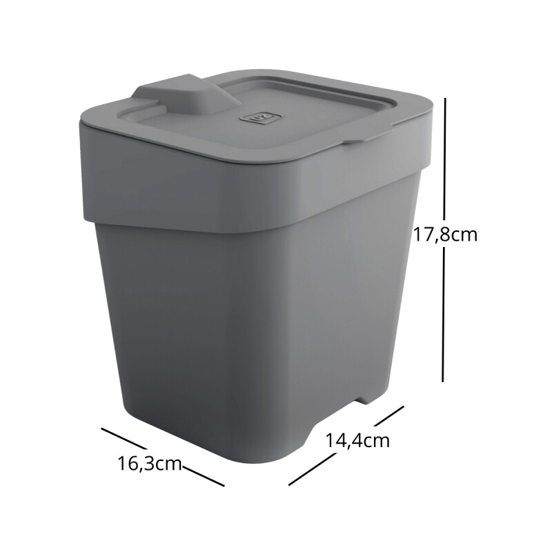 Tarro de residuos 2,5L GRIS