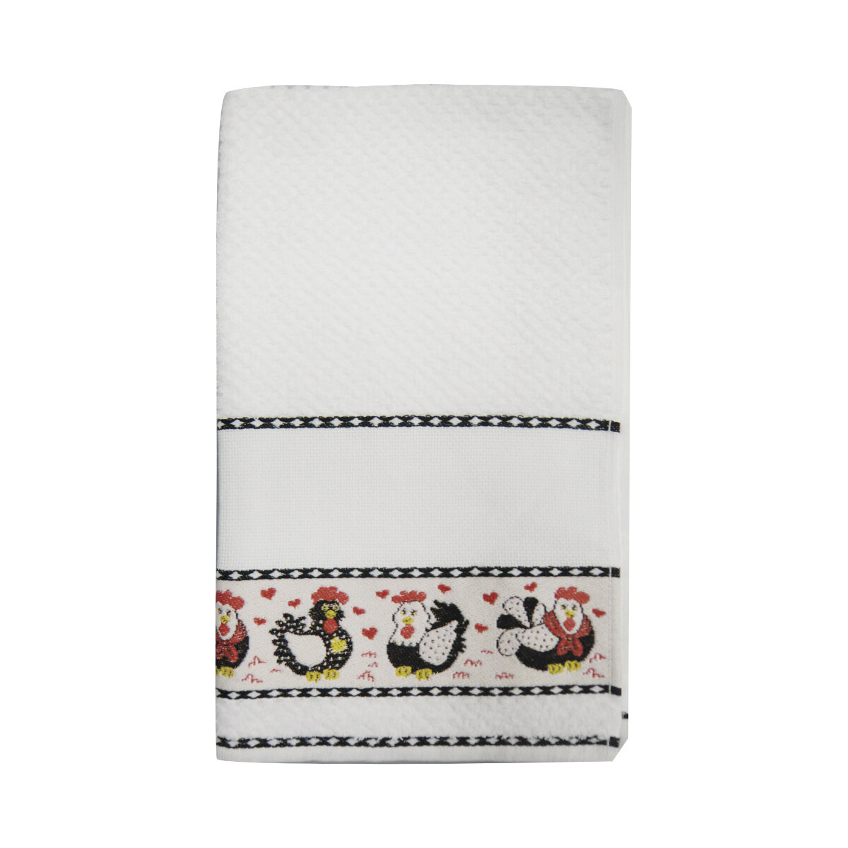 Repasador Cocina Dohler Jacquard Bord 45 cm x 70 cm - Gallinas 