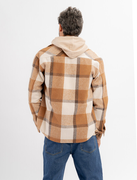 Sobrecamisa franela beige