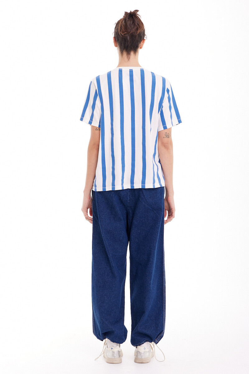 T-shirt Atenas Stripes Azul