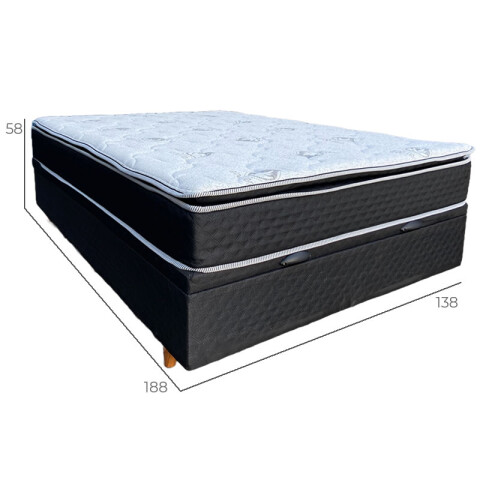 Sommier ATENAS con BAUL 138 - 2 Plazas - Espuma EPS y Pillow Top Sommier ATENAS con BAUL 138 - 2 Plazas - Espuma EPS y Pillow Top