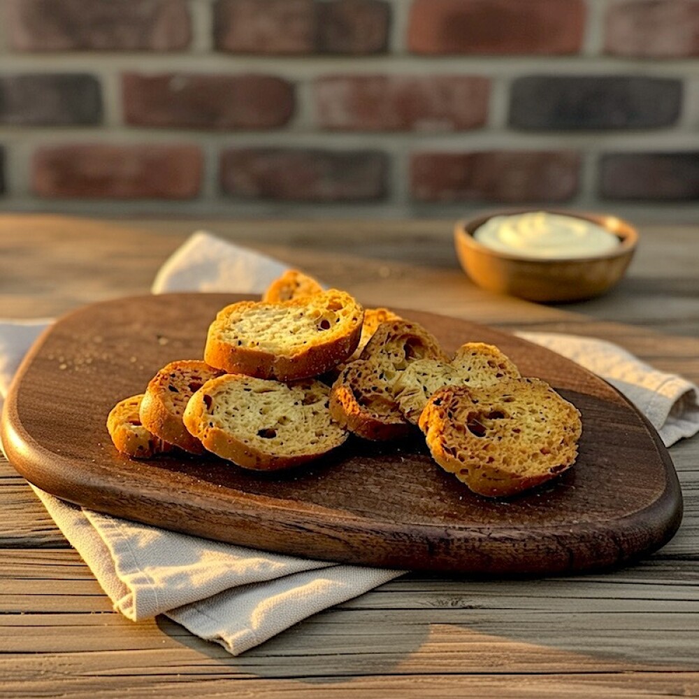 Mini Bruschettas de Orégano Mini Bruschettas de Orégano