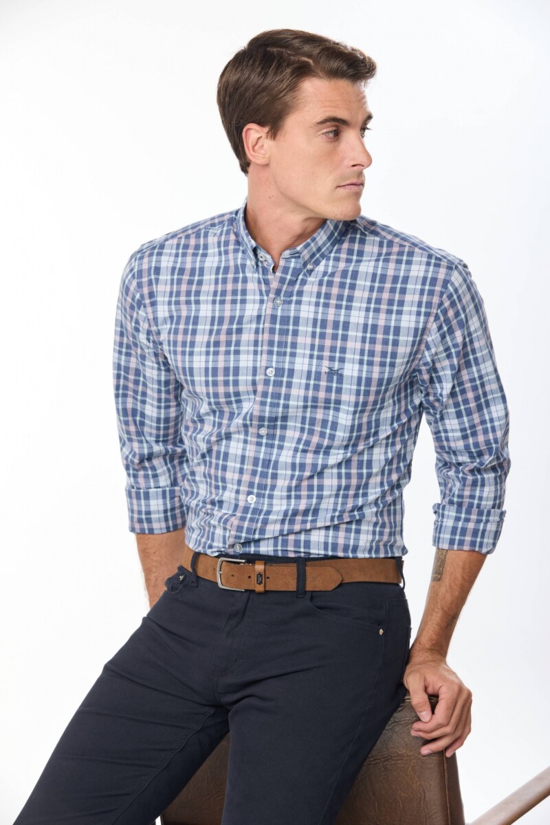 CAMISA A CUADROS - Lila 