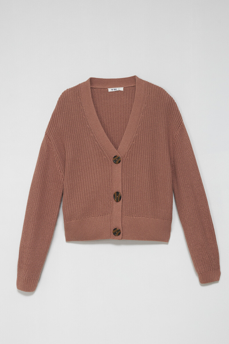 Cardigan de punto - Rosa Oscuro 