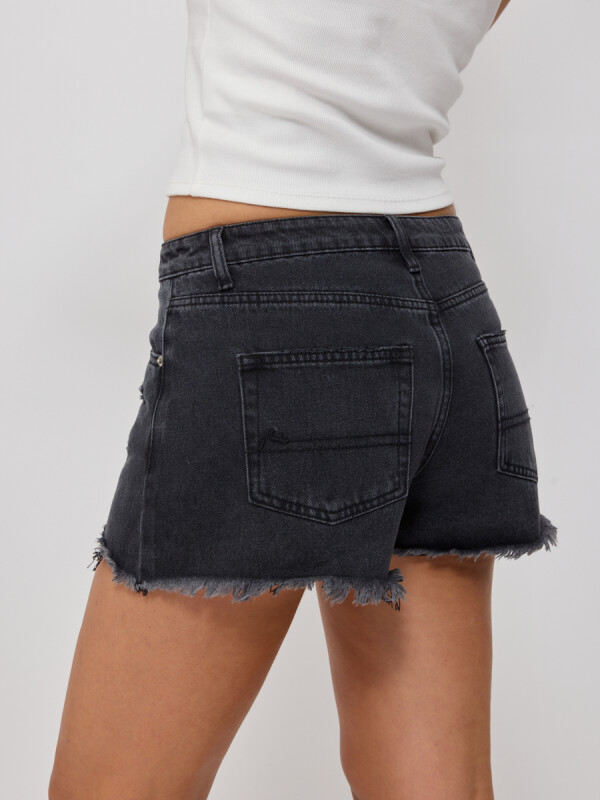SHORT JEAN PLUMI RUSTY Negro
