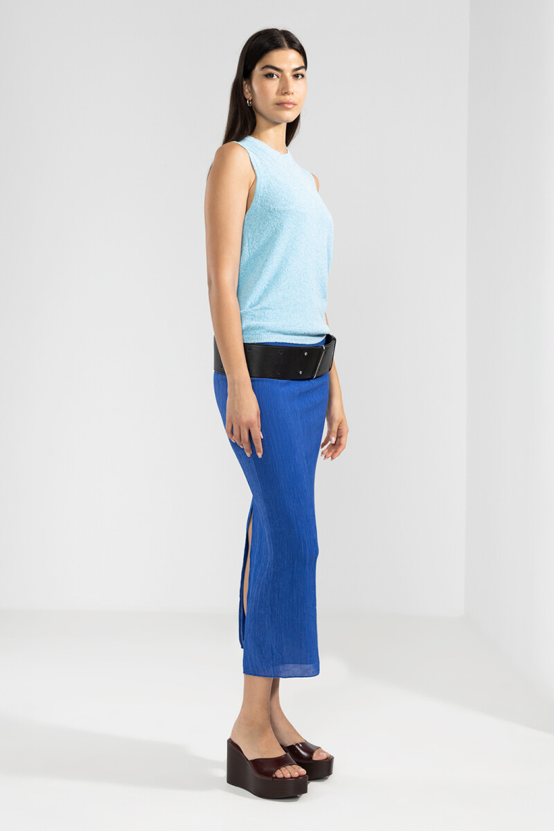 TEE KNIT TOP Celeste