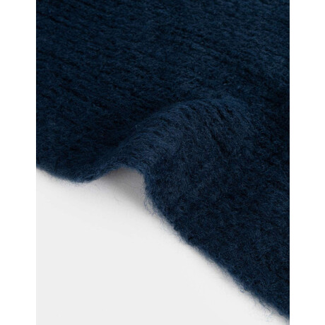 Bufanda Con Flecos Azul Marino