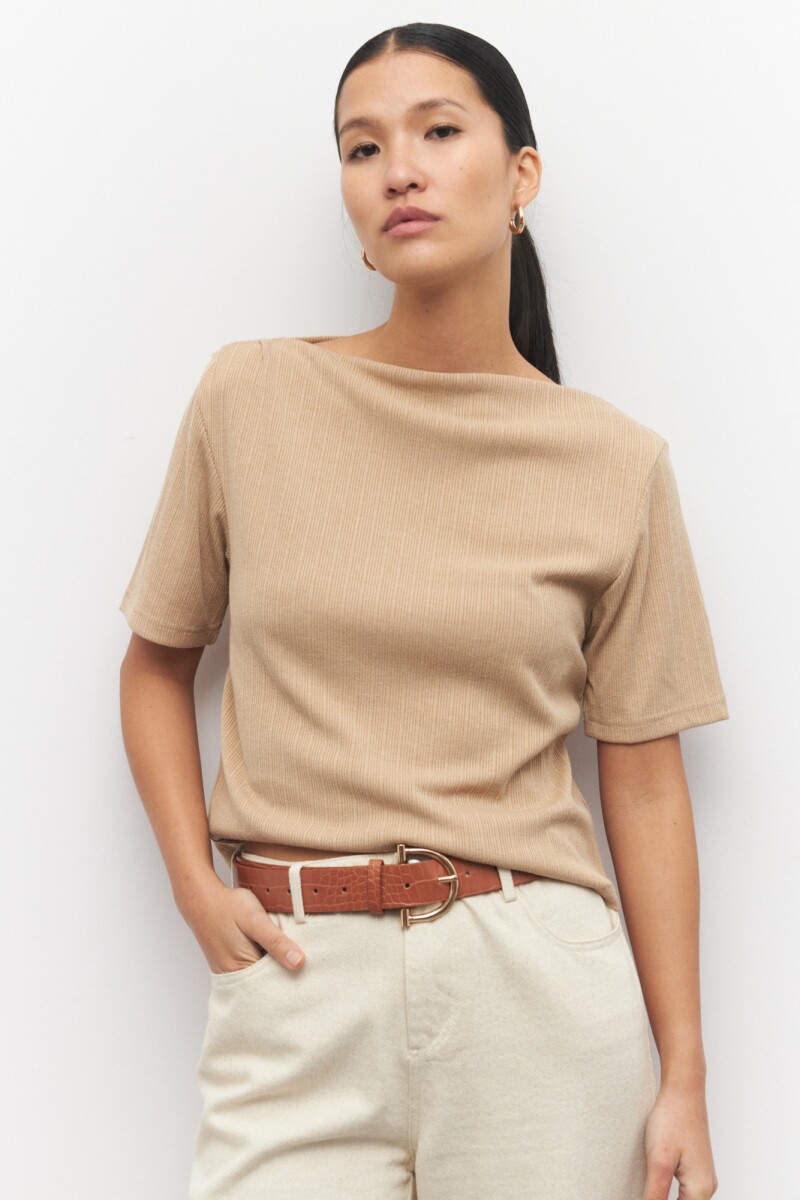 REMERA MORENA Beige Melange