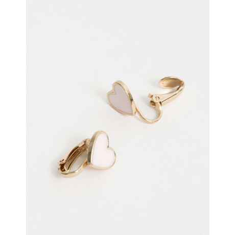 Aros Clips Esmaltado Dorado