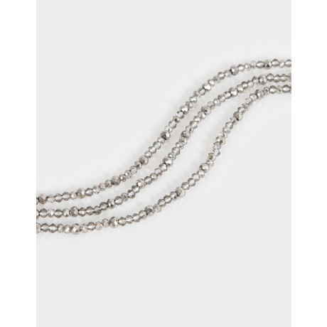 Collar Corto Con Mostacillas Dorado