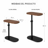Mesa Auxiliar Lateral Metal y Madera Regulable Mesa Auxiliar Lateral Metal y Madera Regulable