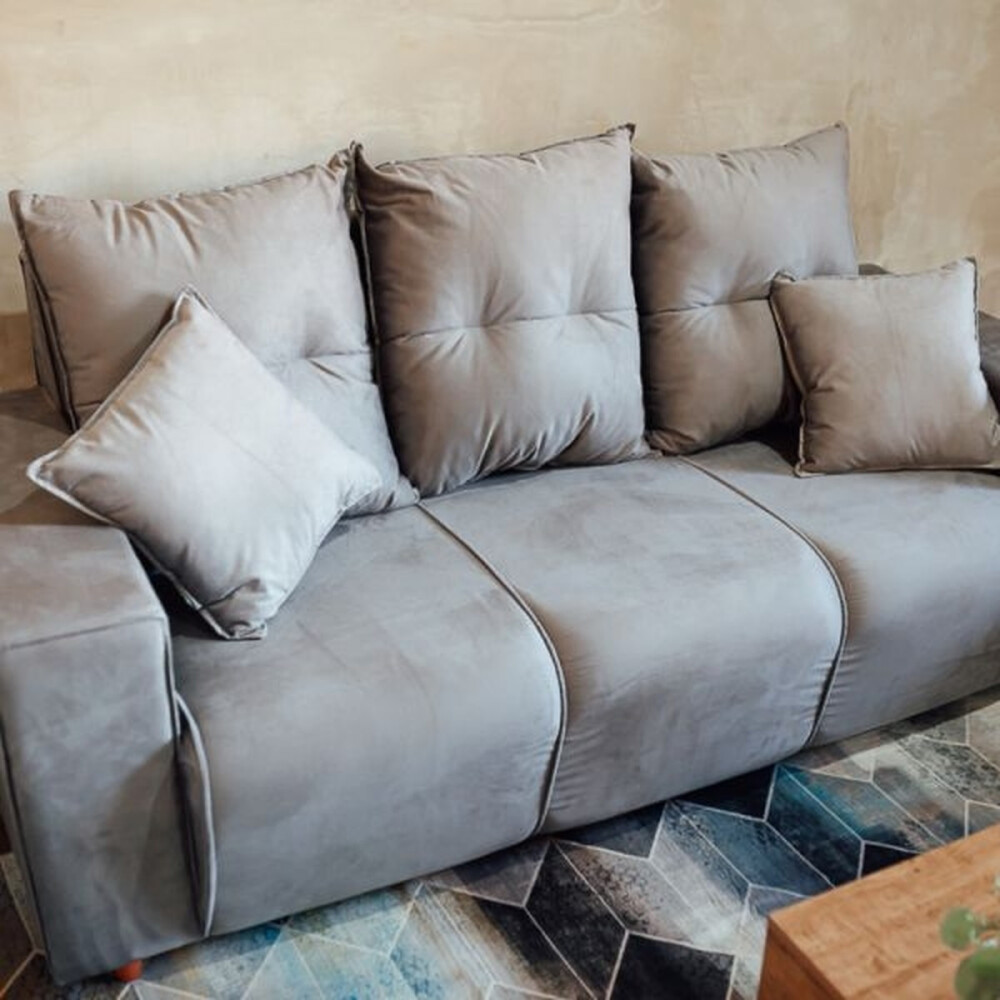 JUEGO DE LIVING ALELI 3-2 LUGARES GRIS+ 2 ALMOHADAS MOVELMAX Unica