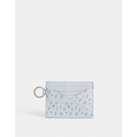 Tarjetero Cuerina Estampado Flores