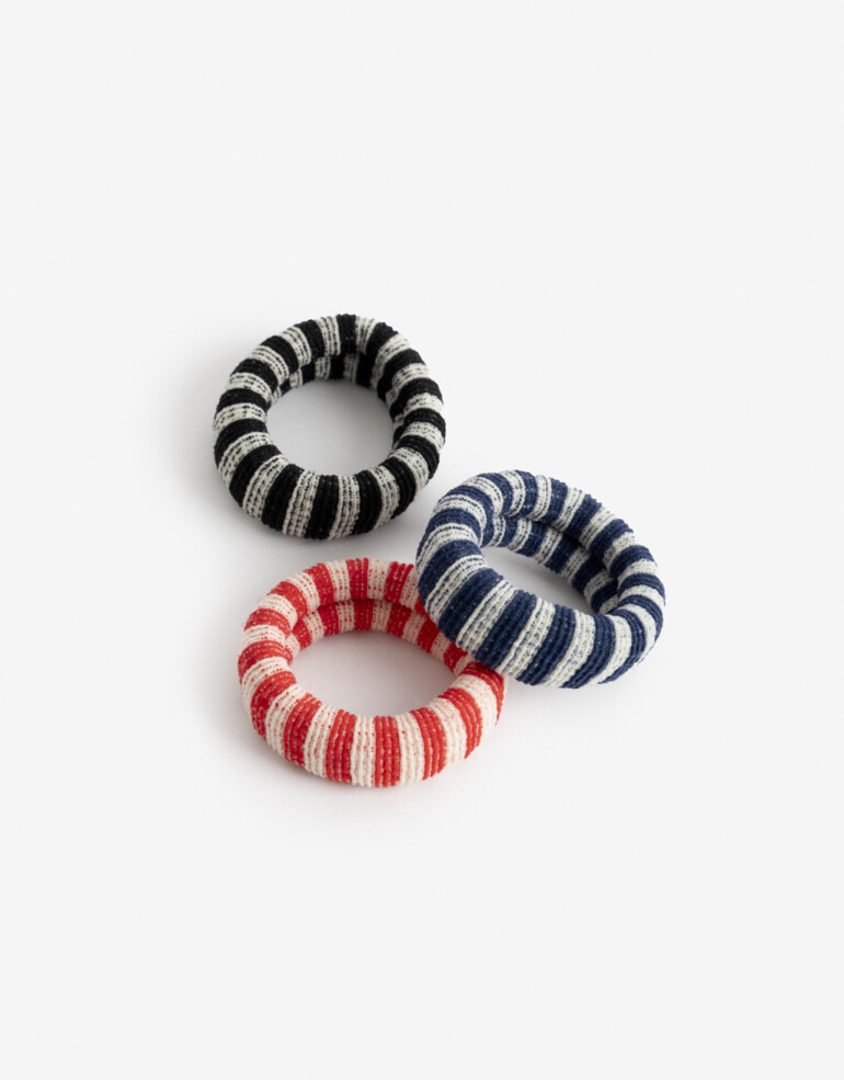 Gomitas Elásticas Sets Estampado Set De Gomitas Elásticas - Estampado Rayas