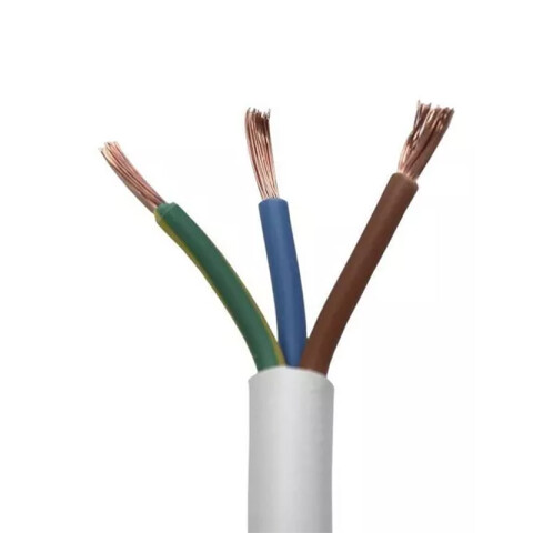 Cable bajo goma blanco 3x1mm² c/T - Rollo 100 mts. N06129