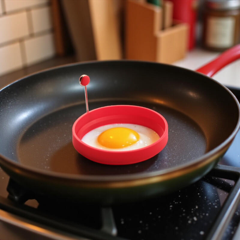 Molde Silicona Aro individual Huevo Frito Pancake Sin Color