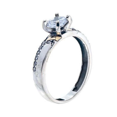 Anillo de plata 925, double con circonia Anillo de plata 925, double con circonia