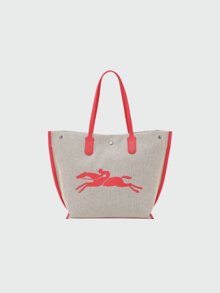 Longchamp -Cartera de material textil con logo Rojo