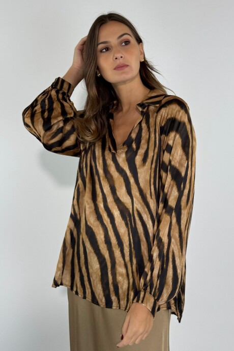 BLUSA QUEEN Marron