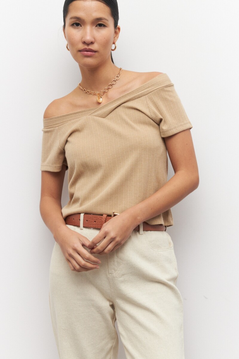 TOP ISIDRO Beige Melange