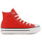 Championes de Mujer Converse - All Star Chuck Taylor Hi Plataforma Rojo