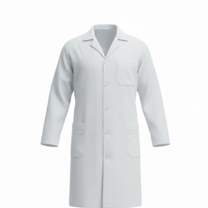 Túnica Escolar Niña Moña Azul Prendida Adelante con Puntillas en Bolsillos Blanco