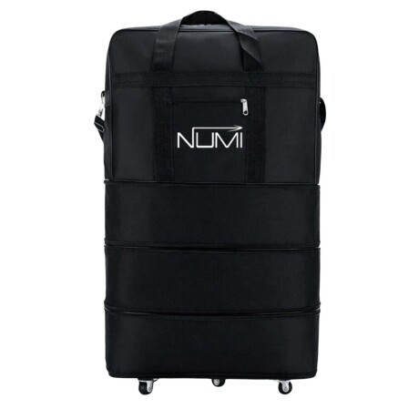 Bolso de Tela Gigante con 5 Ruedas 90x50x30cm Negro