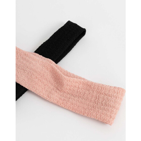 Set De Vinchas Texturadas Combinacion Bicolor