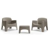 Juego De Patio Ibiza 2 Sillones + Mesa Ratona En Resina Taupé Juego De Patio Ibiza 2 Sillones + Mesa Ratona En Resina Taupé
