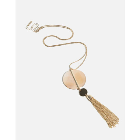 Collar Con Dije Ovalado Dorado